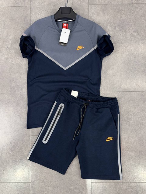 تیشرت شلوارک NIKE TECH REFLECTIVE رنگ سرمه ای سایز XL